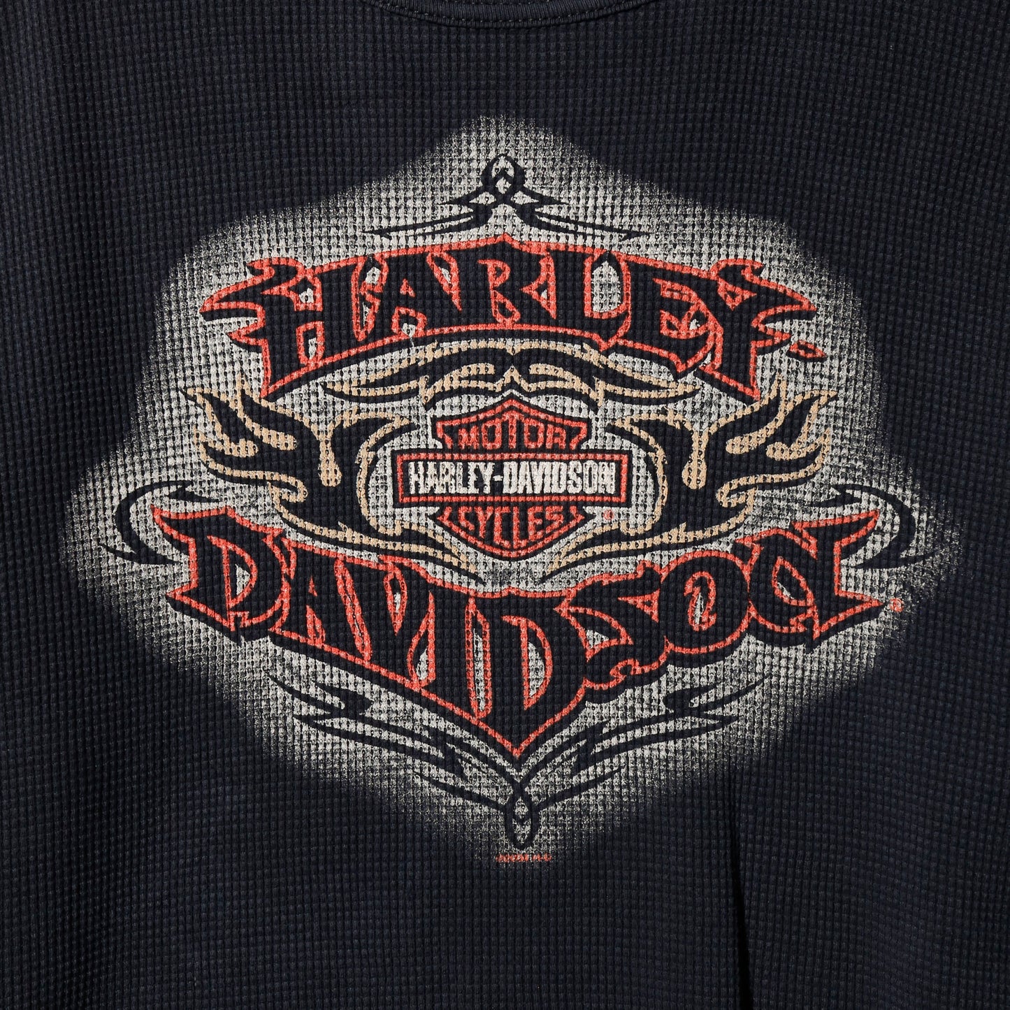 vintage harley-davidson flame tribal thermal l/s