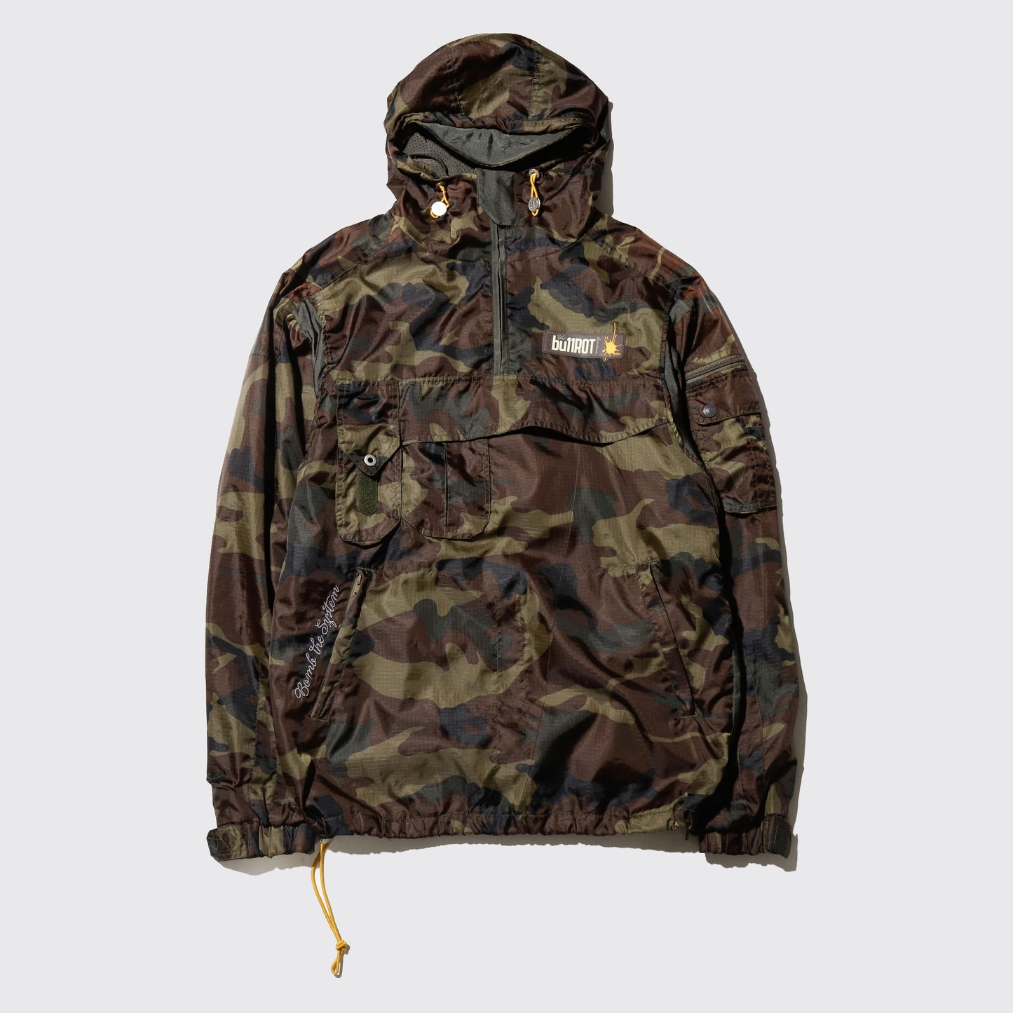 vintage the bull rot camo nylon anorack