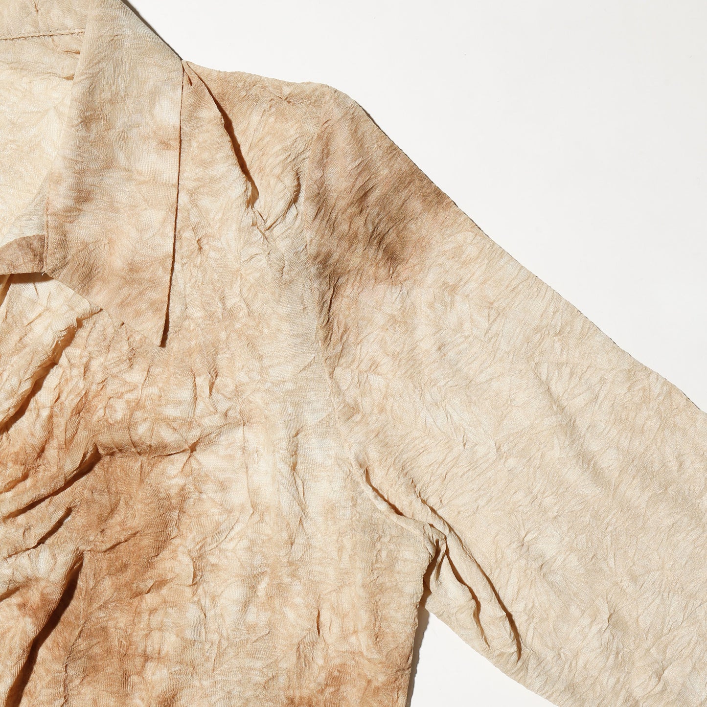 vintage acid wrinkle lace up shirt