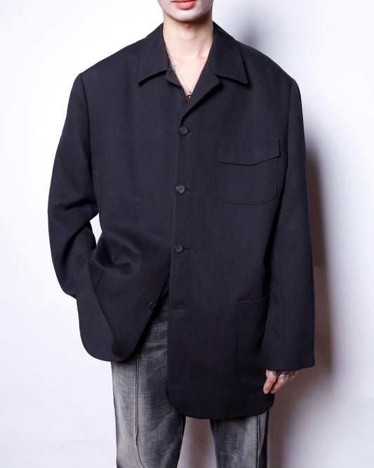 vintage 90's jeffrey banks open collar shirt jacket