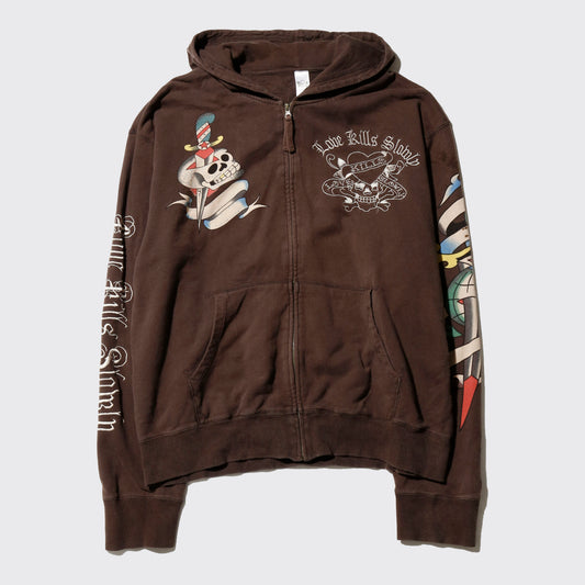 vintage tatoo zip hoodie