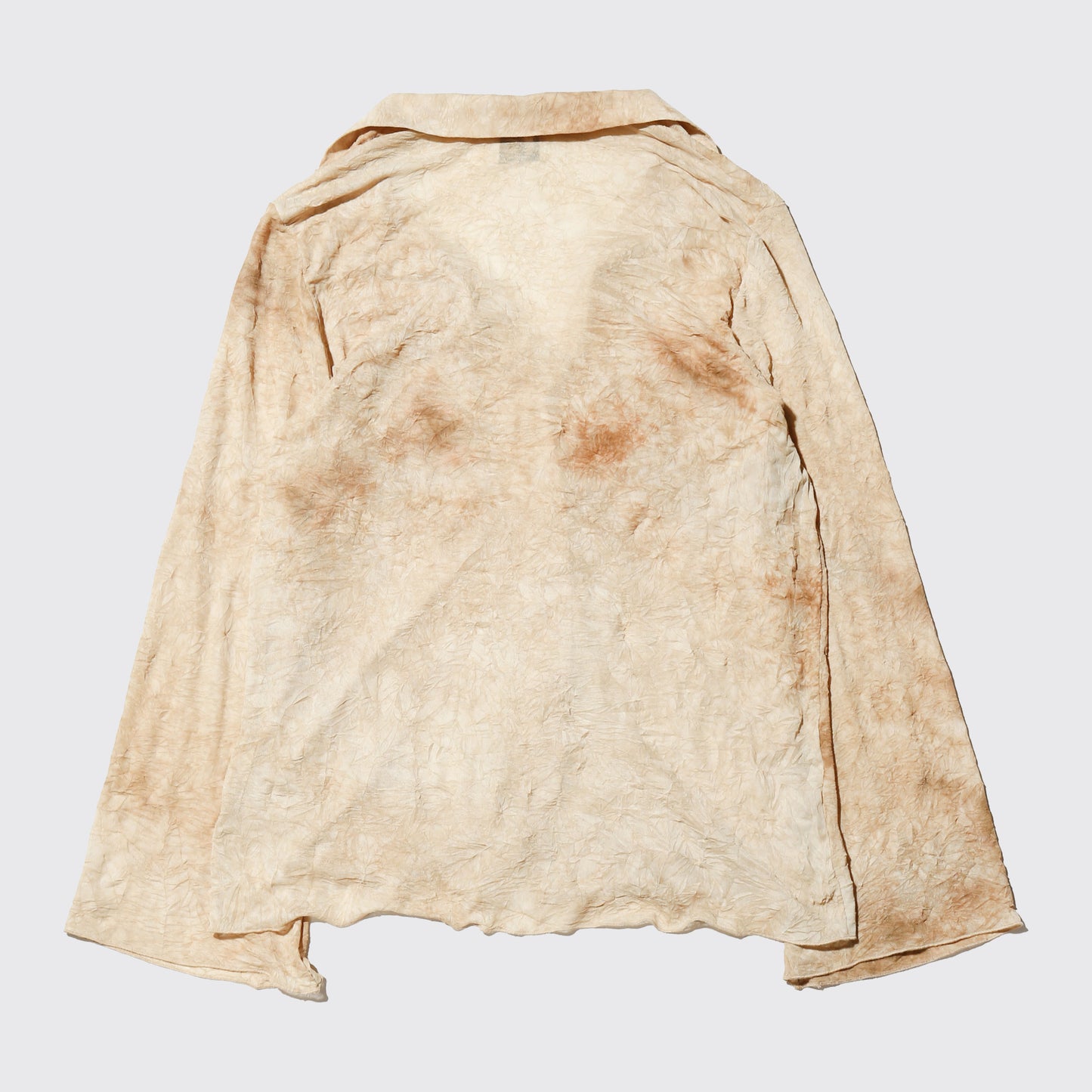 vintage acid wrinkle lace up shirt