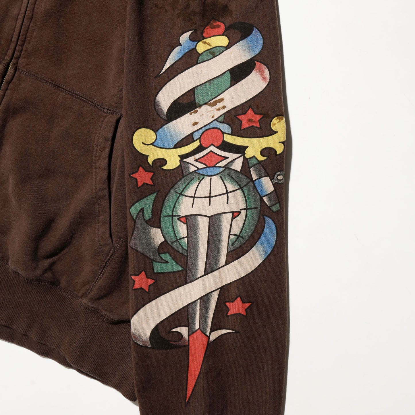 vintage tatoo zip hoodie