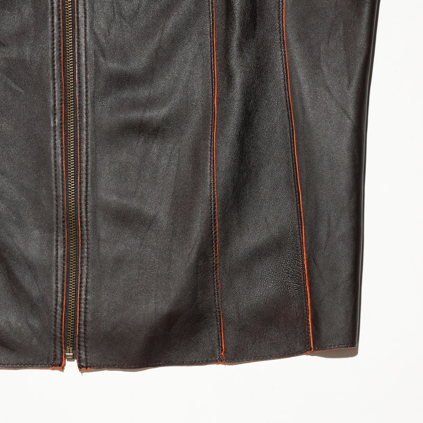 vintage chico's persimmon leather jacket , *reversible