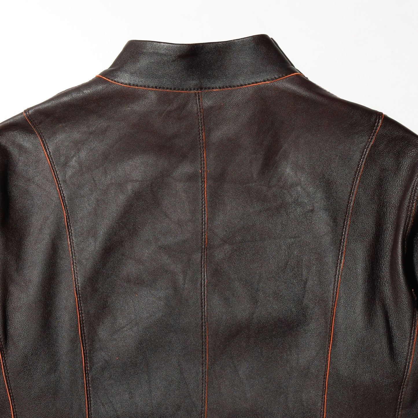 vintage chico's persimmon leather jacket , *reversible