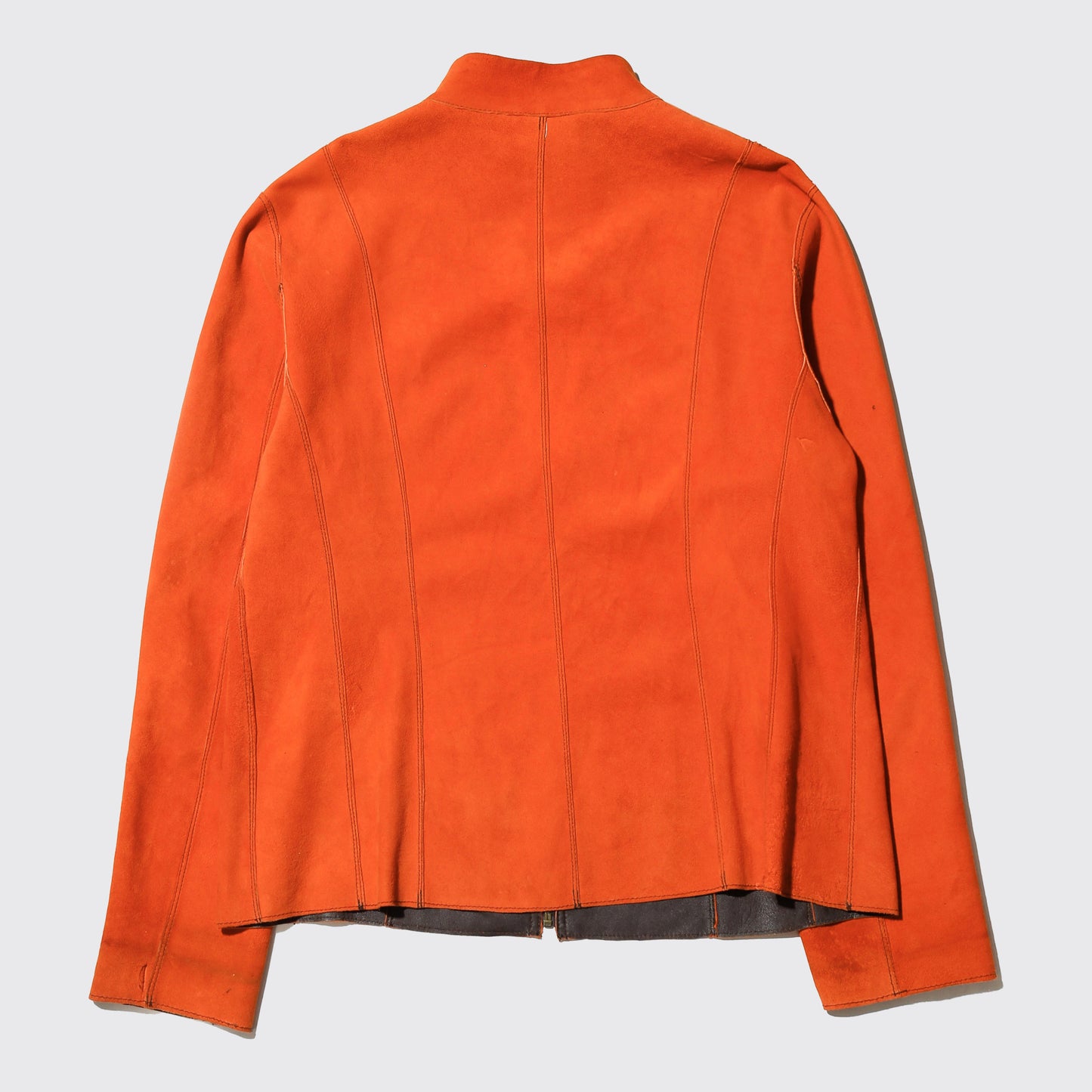 vintage chico's persimmon leather jacket , *reversible