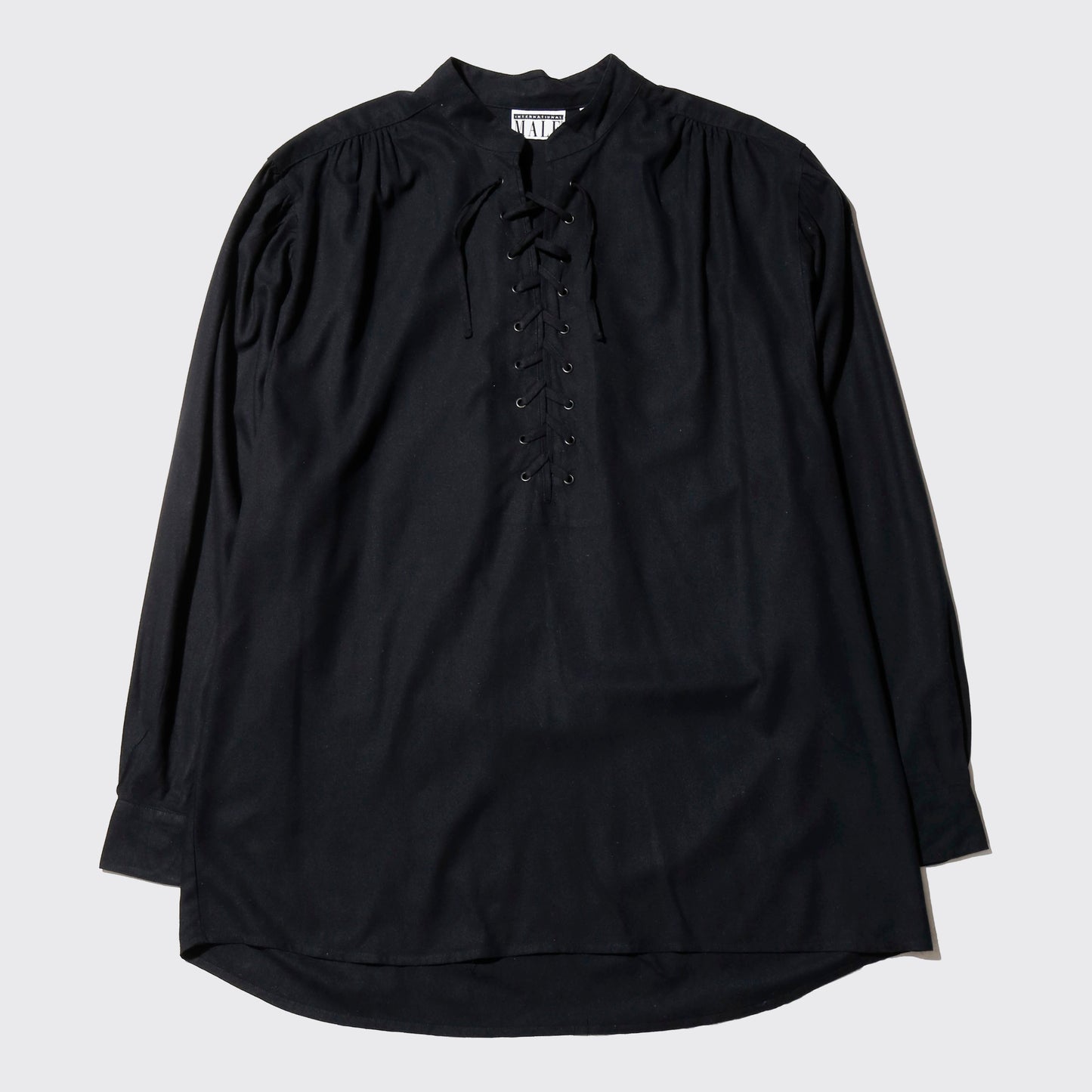 vintage lace up cotton pullover