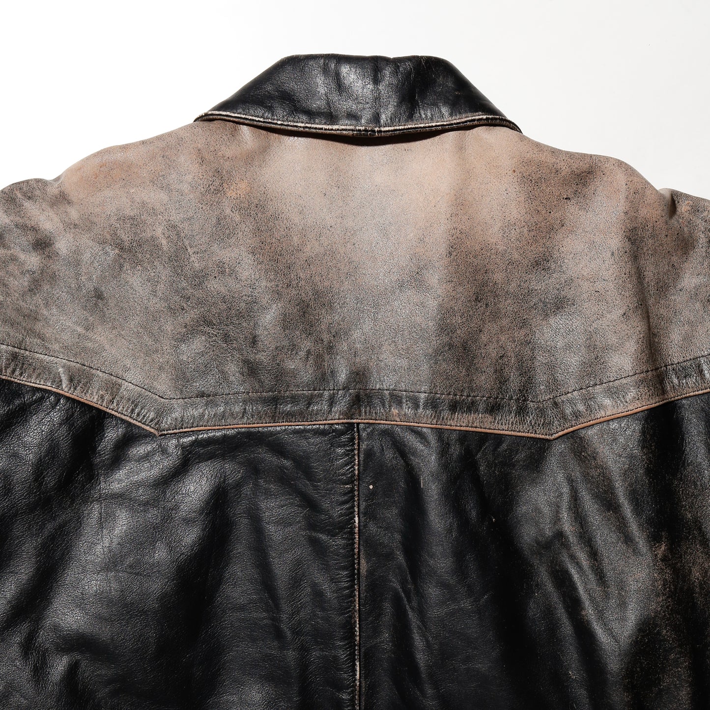 vintage fadded aviator leather jacket