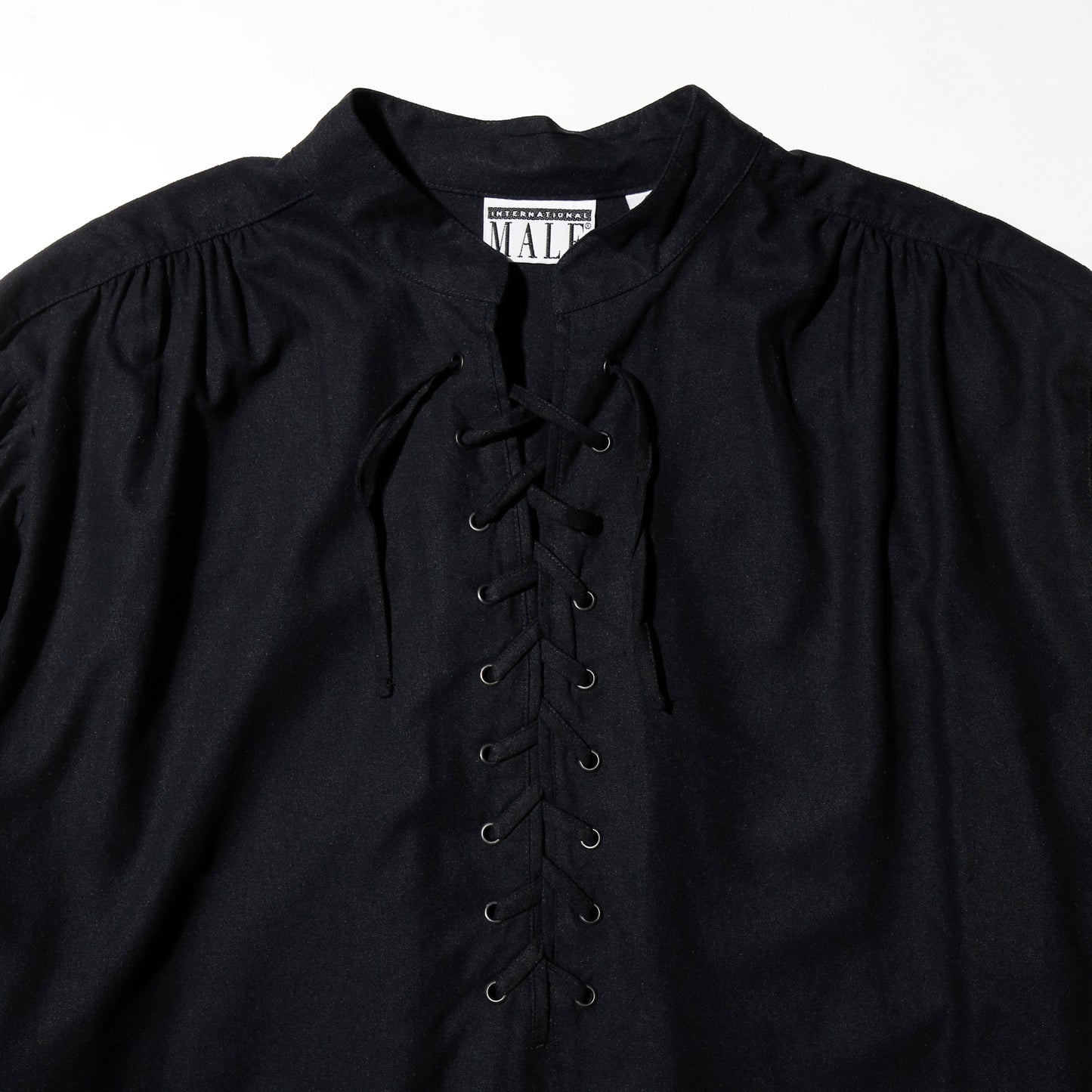 vintage lace up cotton pullover