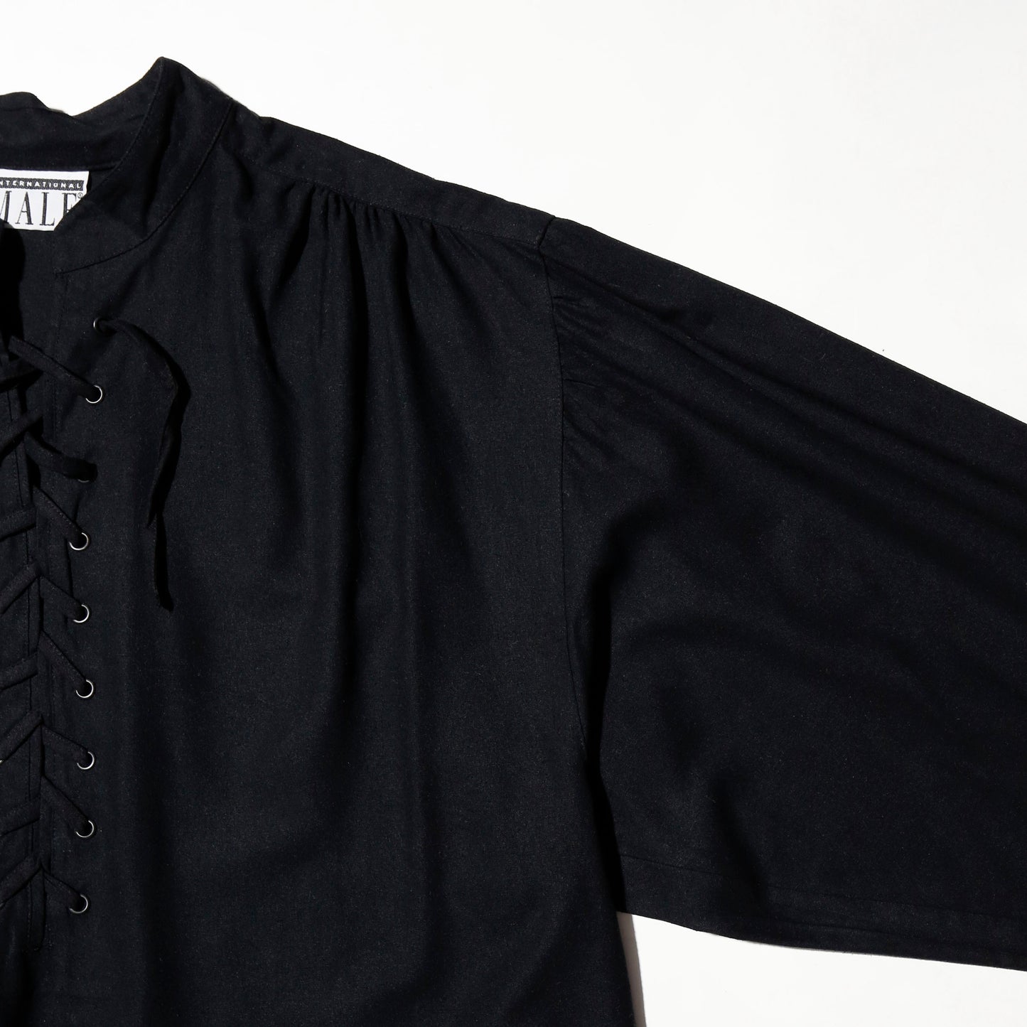 vintage lace up cotton pullover