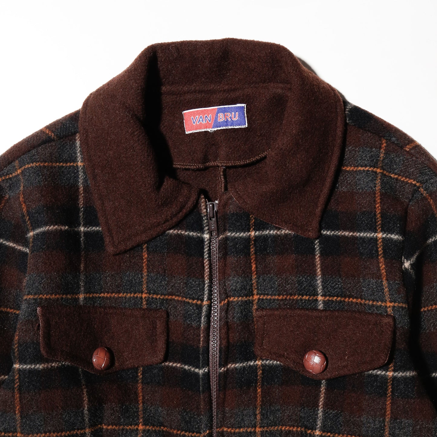 vintage euro 4p check wool jacket
