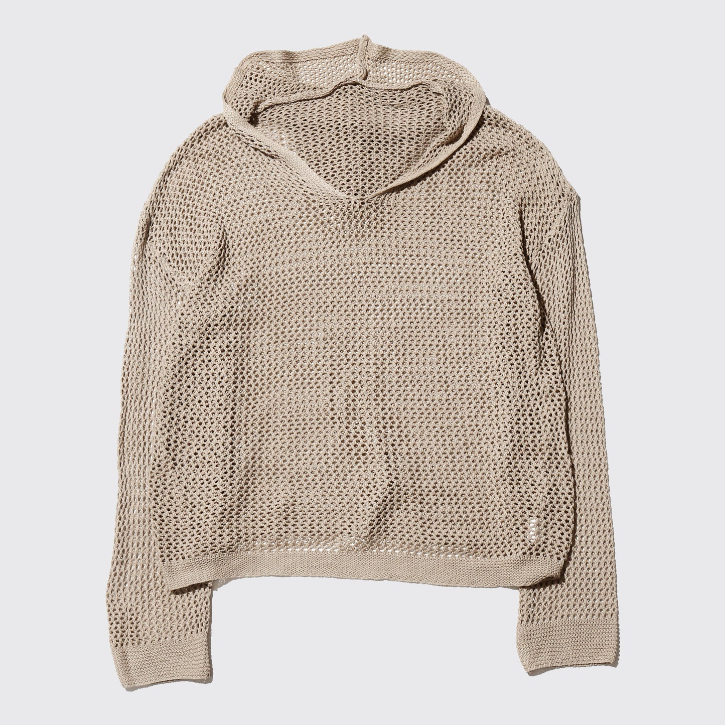 vintage cropped fish net hoodie