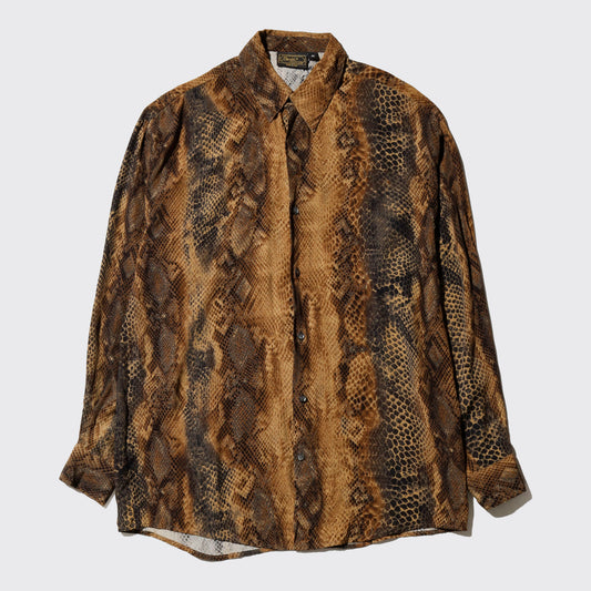 vintage python loose shirt
