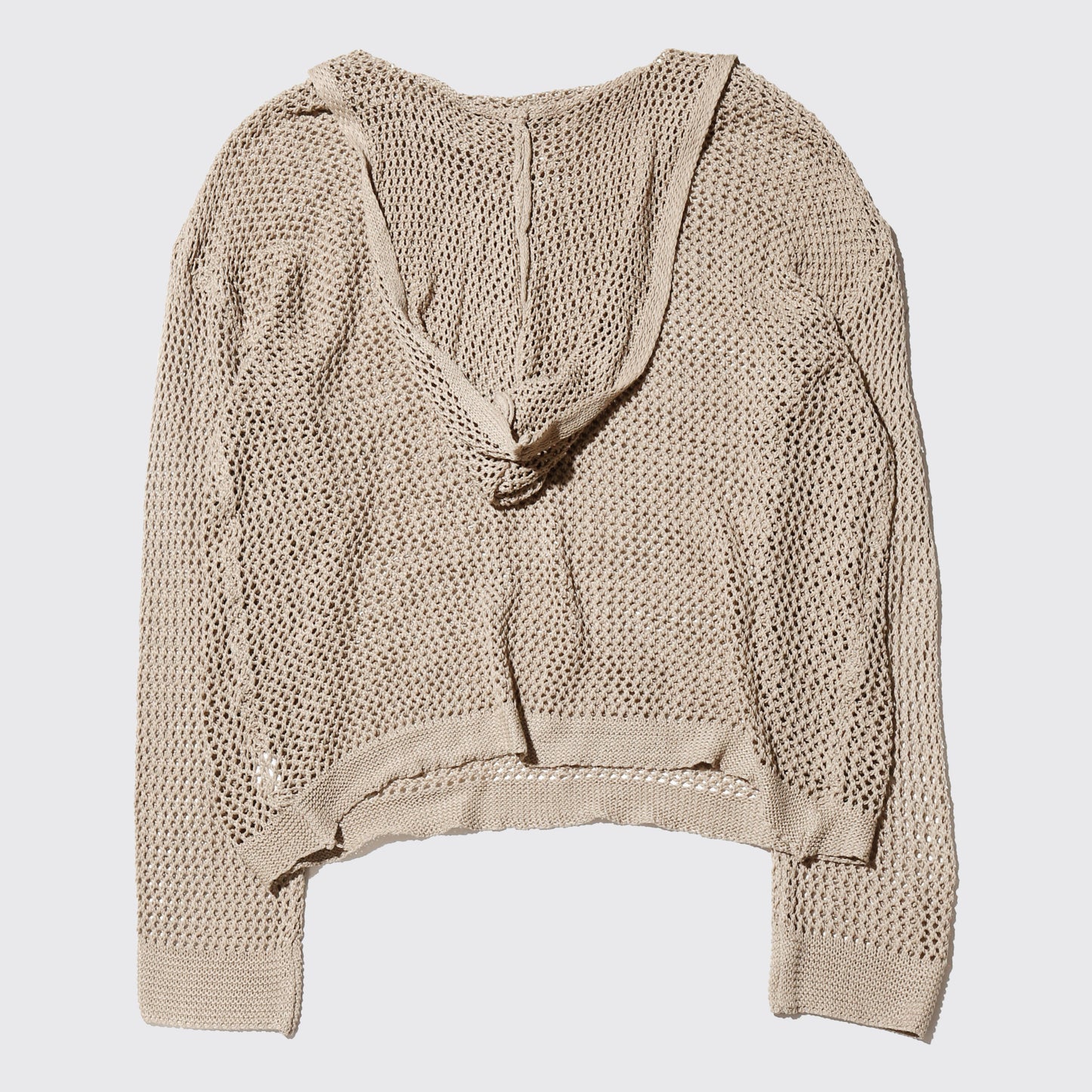 vintage cropped fish net hoodie