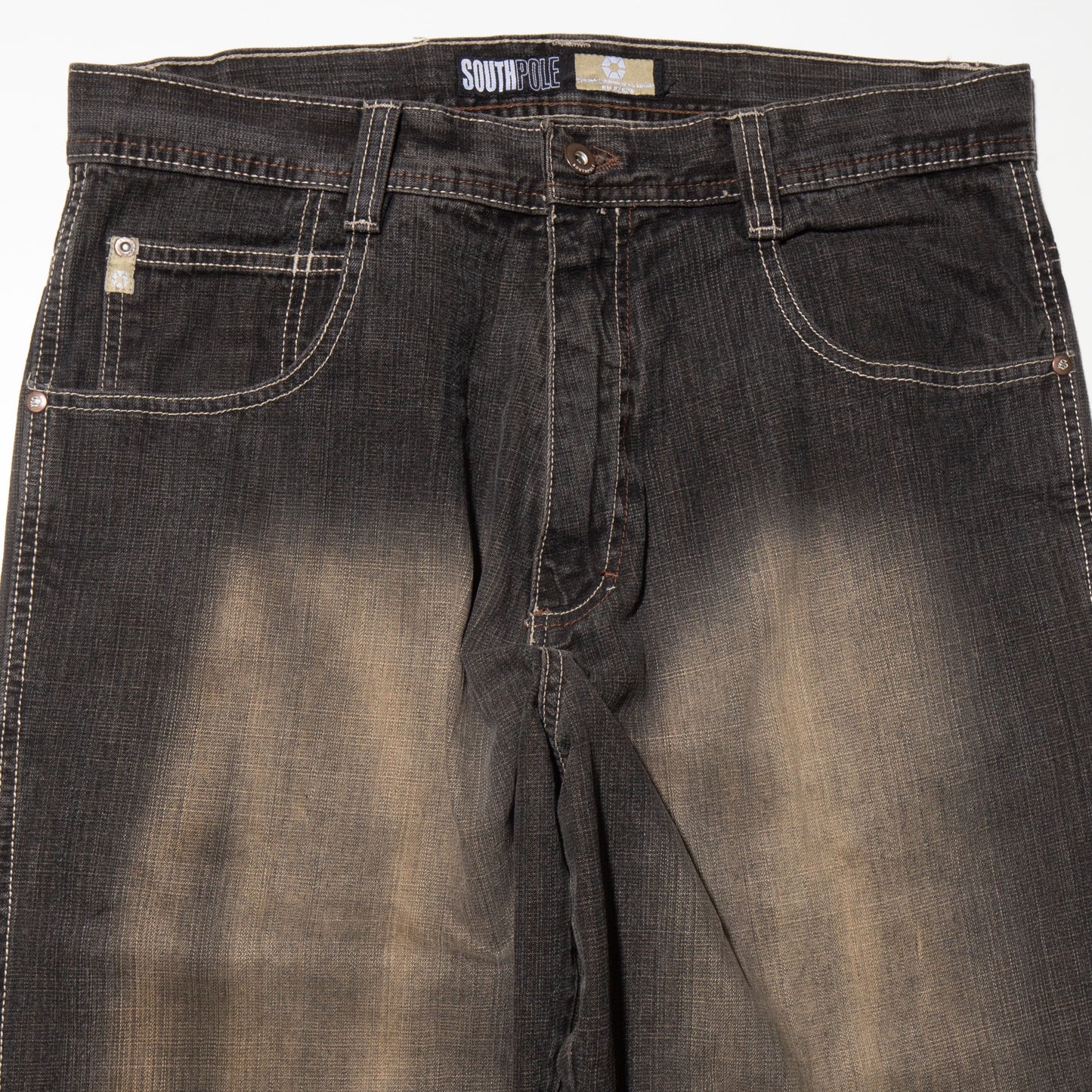 vintage south pole fade baggy jeans