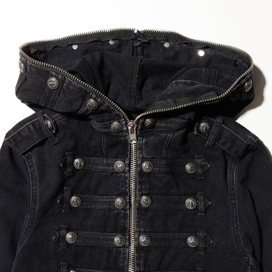 *one-off hooded napoleon jacket