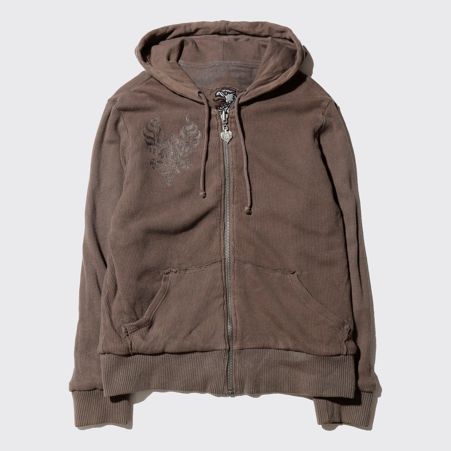vintage reversible eagle thermal hoodie