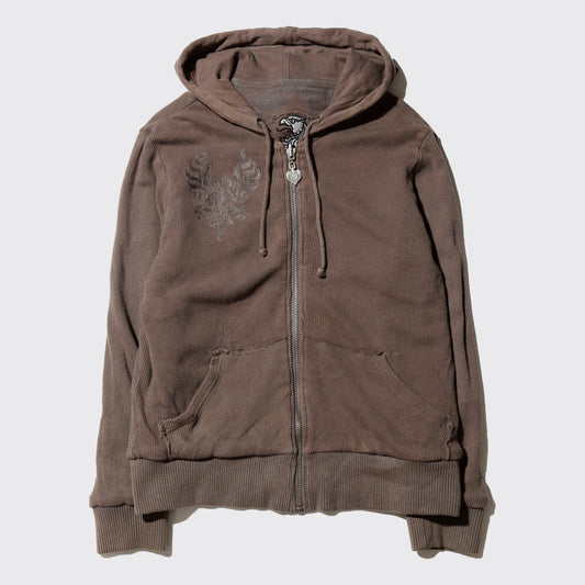 vintage reversible eagle thermal hoodie