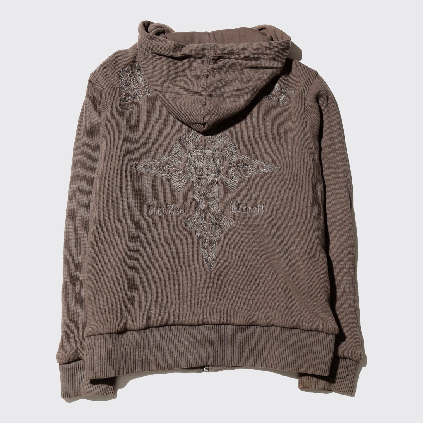 vintage reversible eagle thermal hoodie