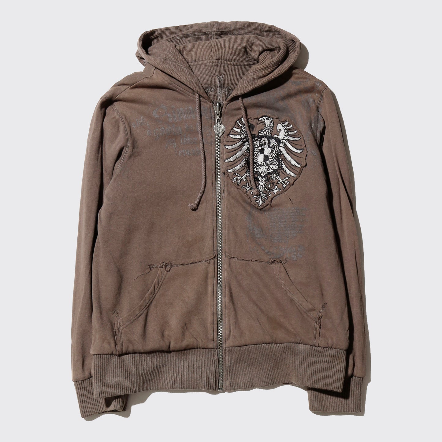 vintage reversible eagle thermal hoodie