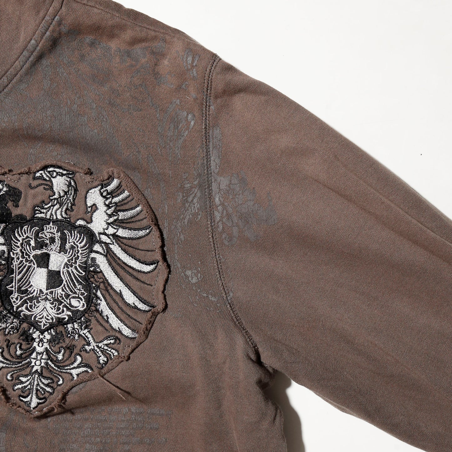 vintage reversible eagle thermal hoodie