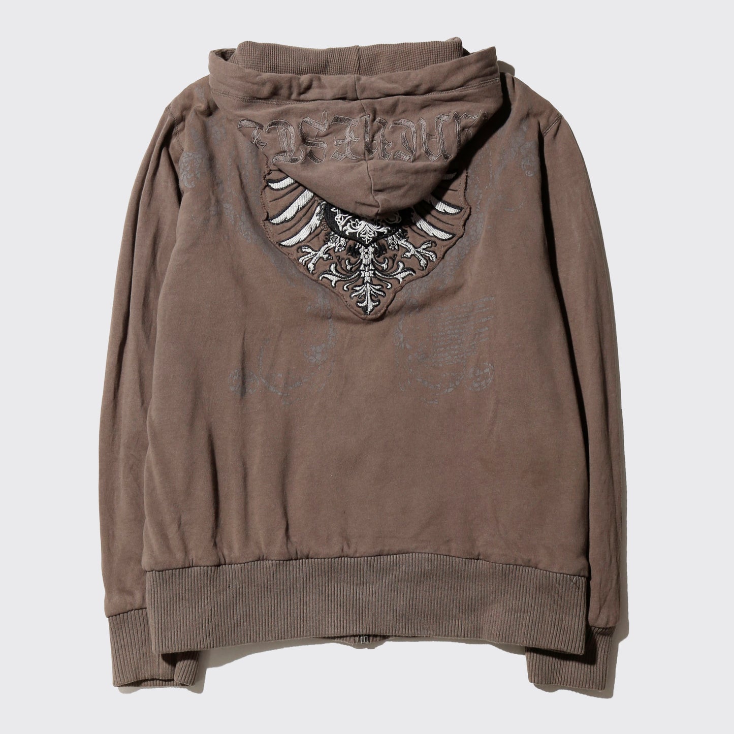 vintage reversible eagle thermal hoodie