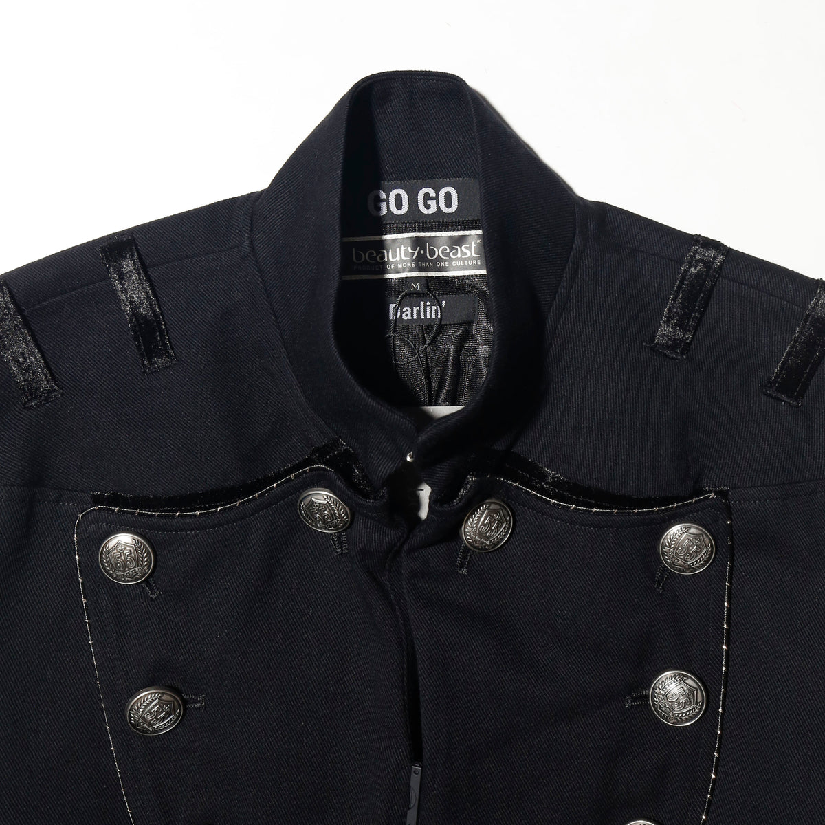 Go Go Darlin' × beauty:beast - "NAPOLEON JACKET : From the 2001's archives./Black Piping"