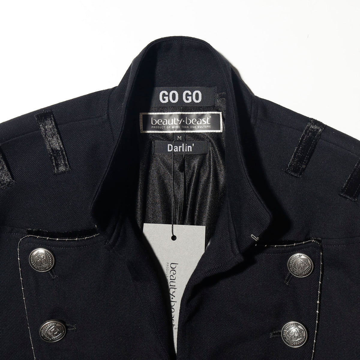 Go Go Darlin' × beauty:beast - "NAPOLEON JACKET : From the 2001's archives./Black Piping"