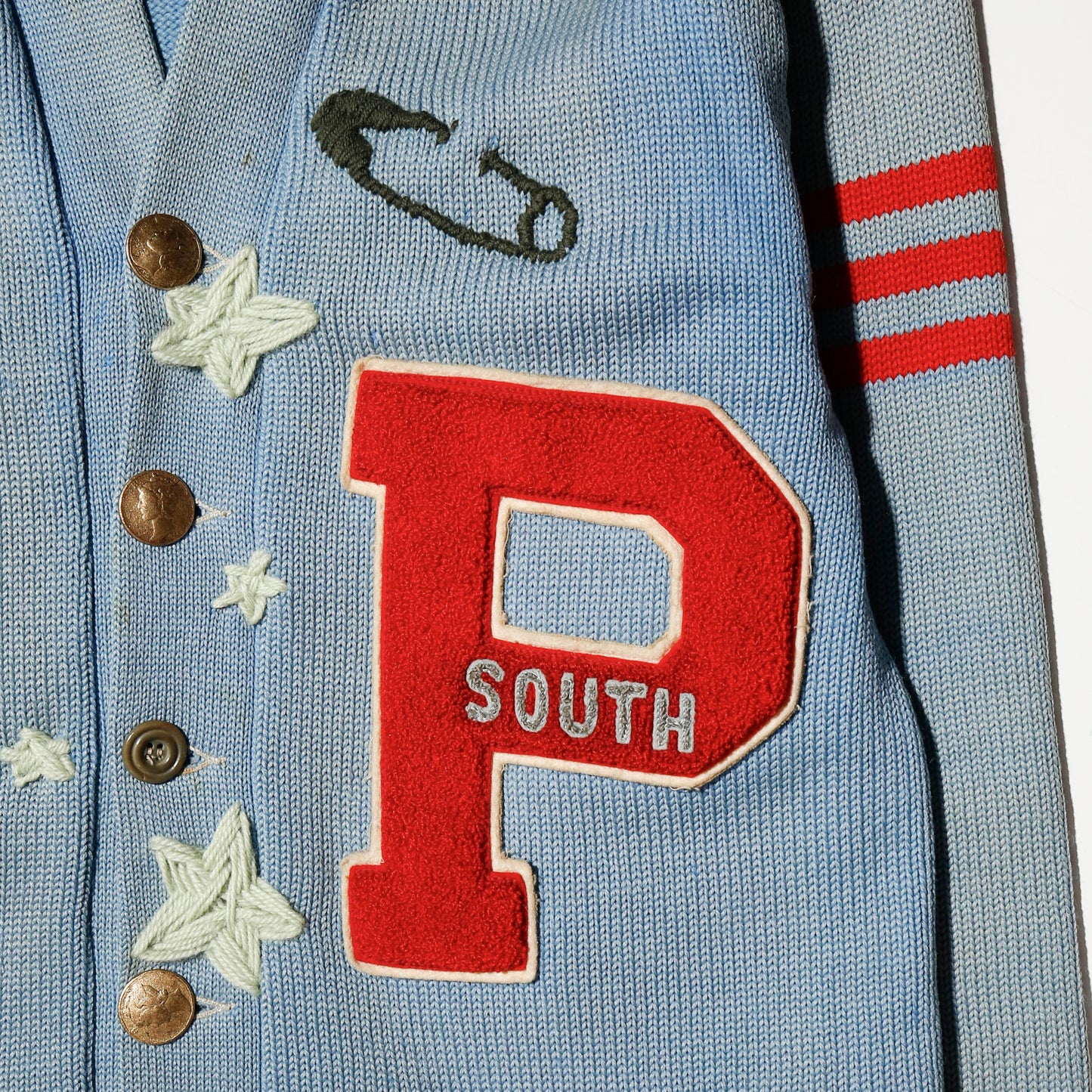 *one-off 50's craft lettered cardigan