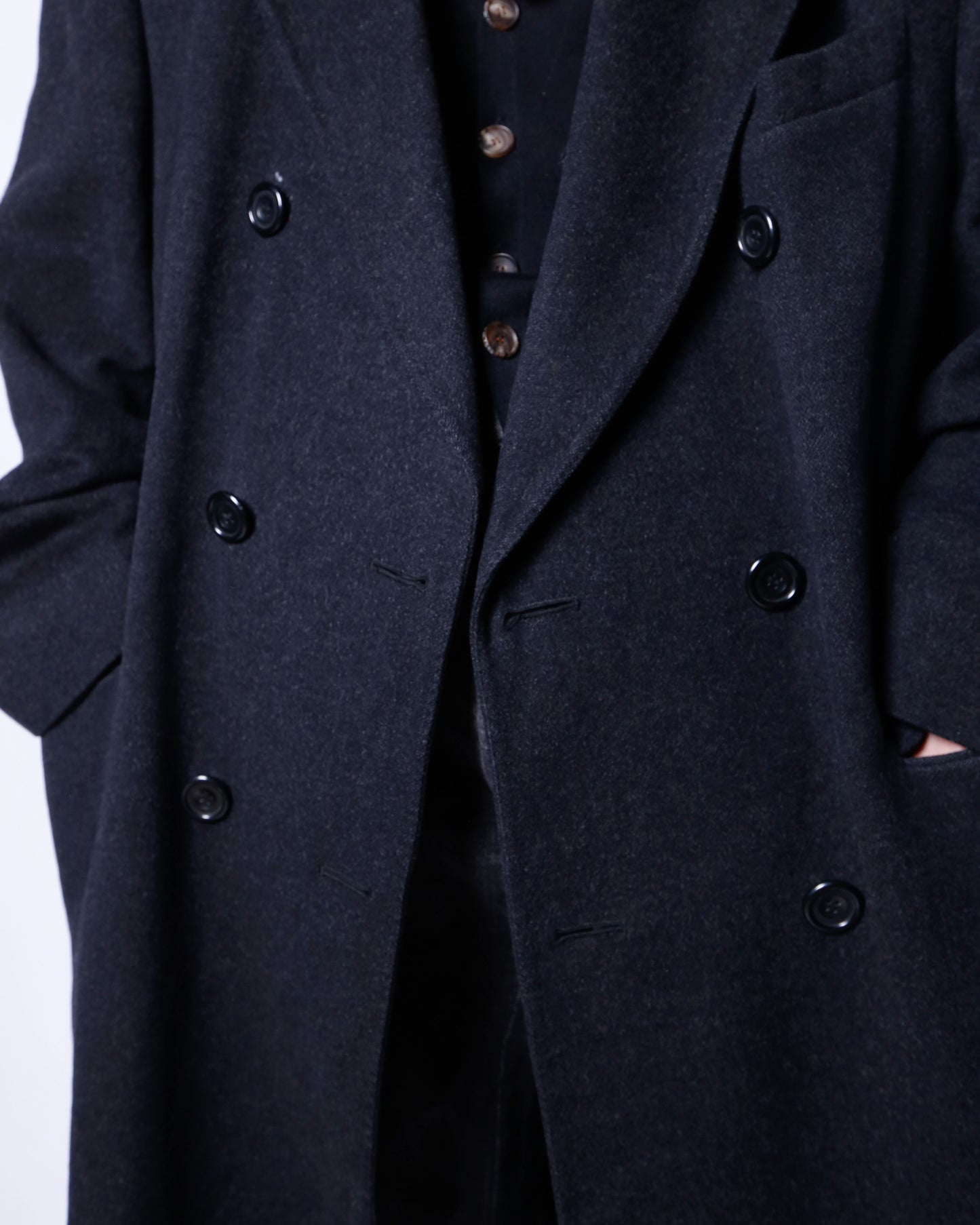 vintage 80-90's Aquascutum double breasted chesterfield wool coat