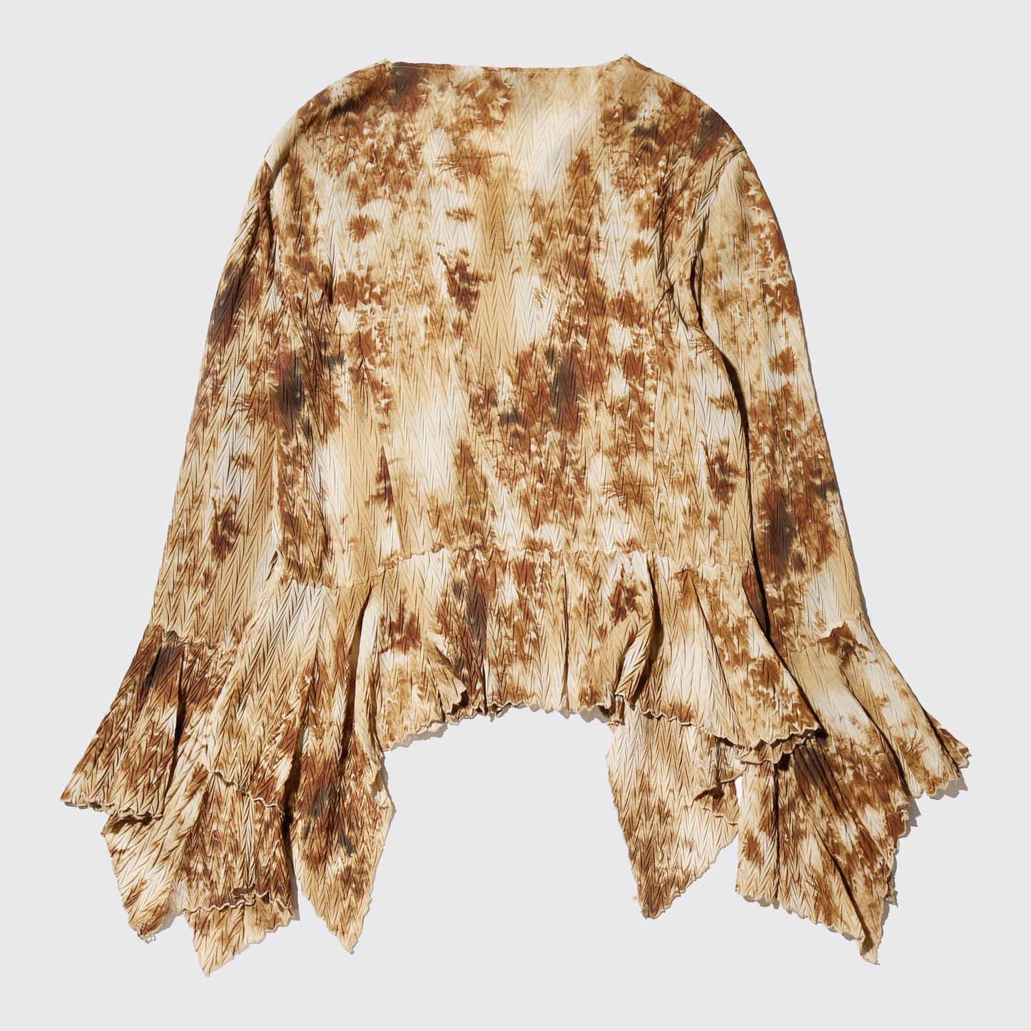 vintage bell sleeve acid chiffon top