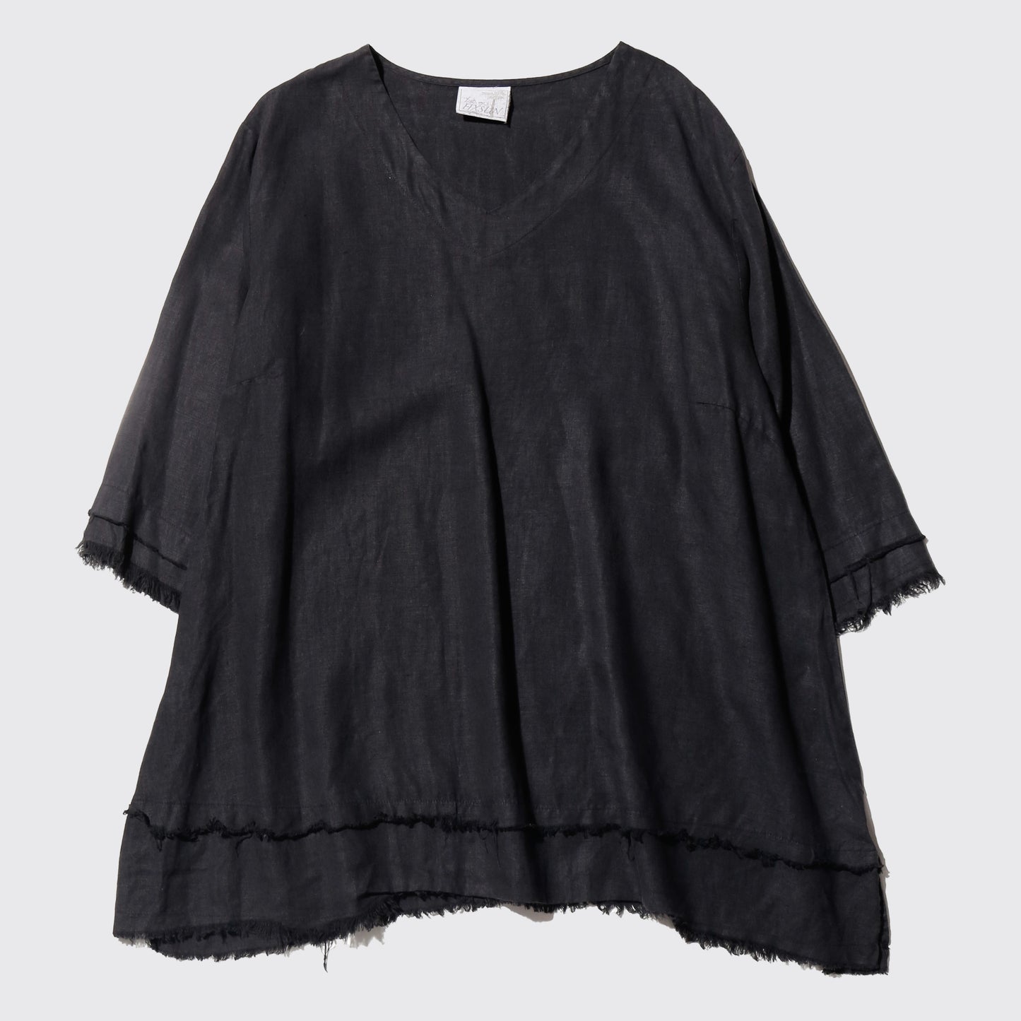vintage distressed linen tunic