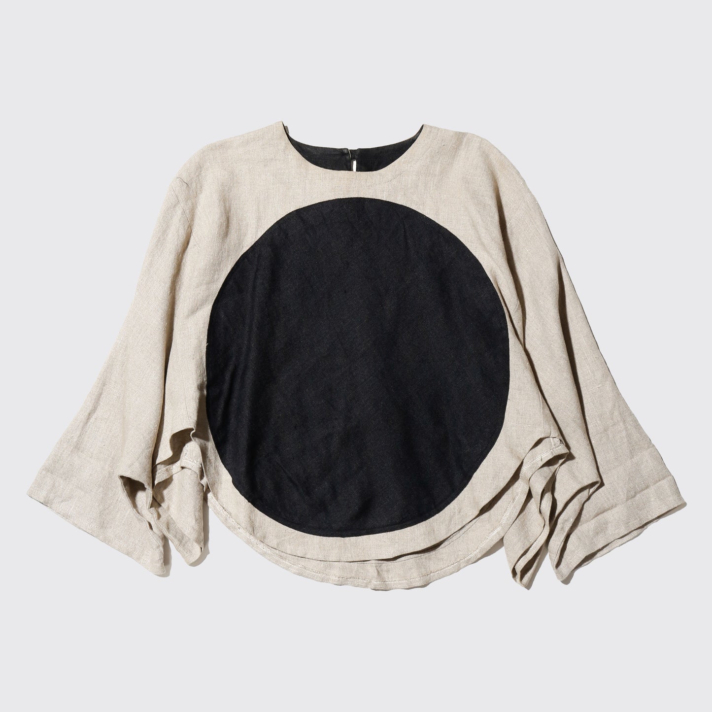 vintage "Eclipse" round linen pullover