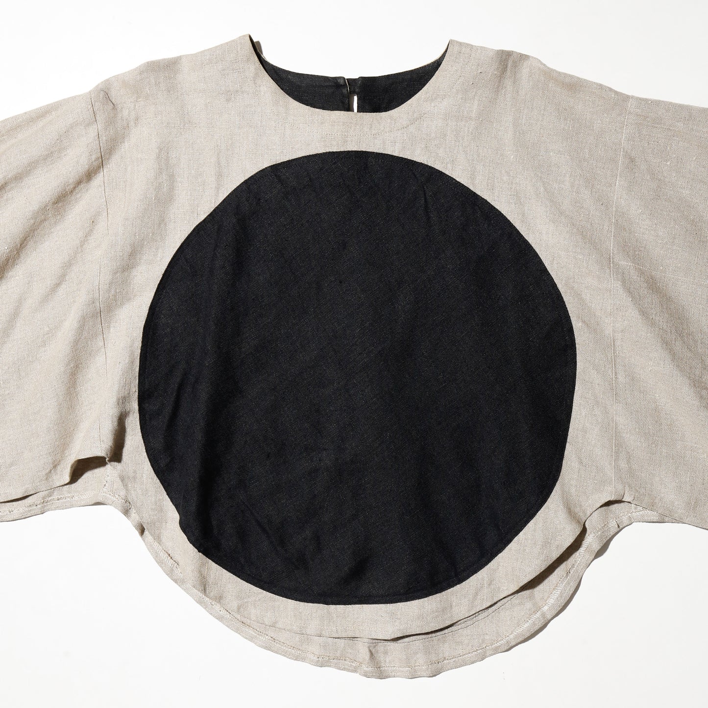 vintage "Eclipse" round linen pullover
