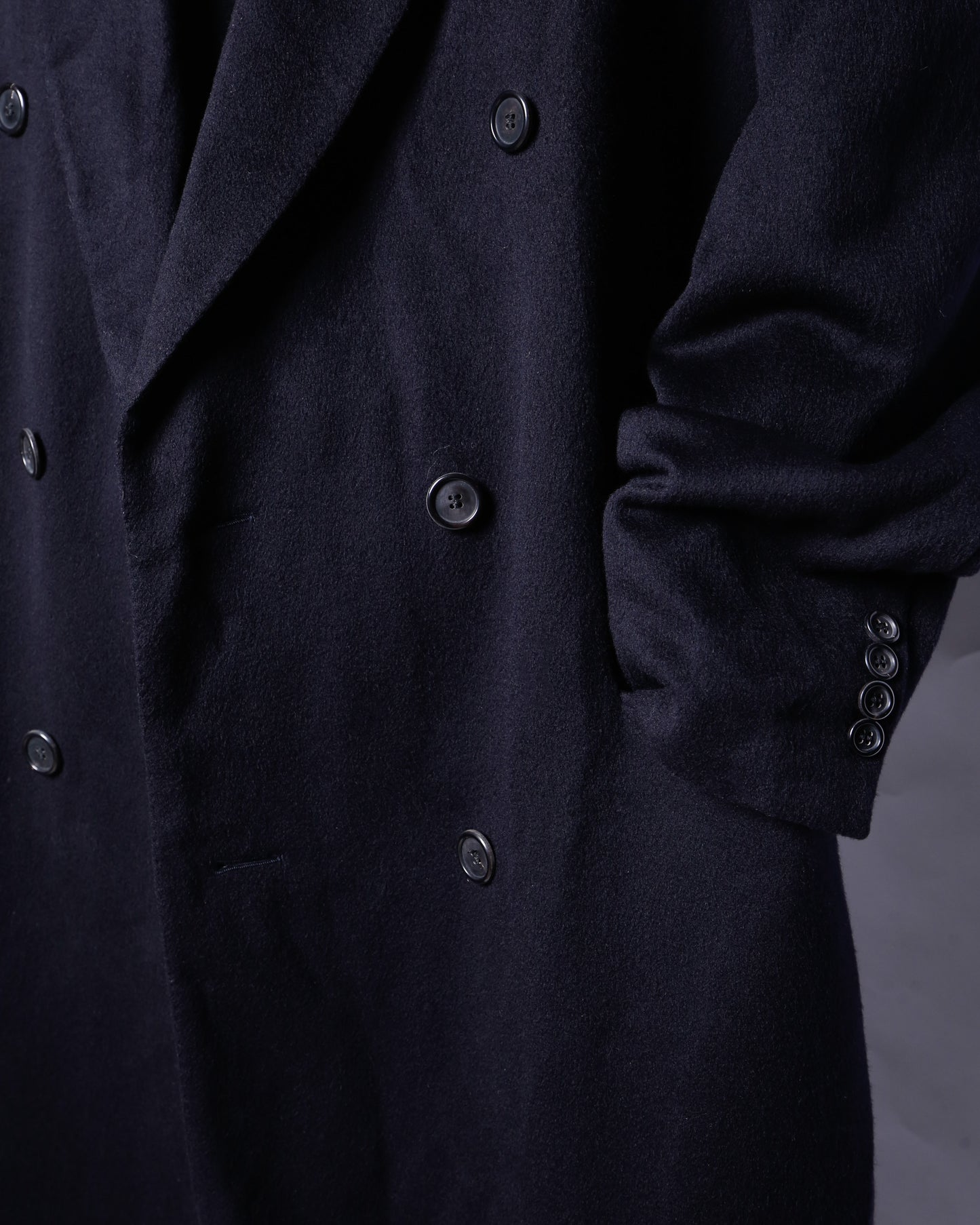 vintage double breasted wool chesterfield long coat