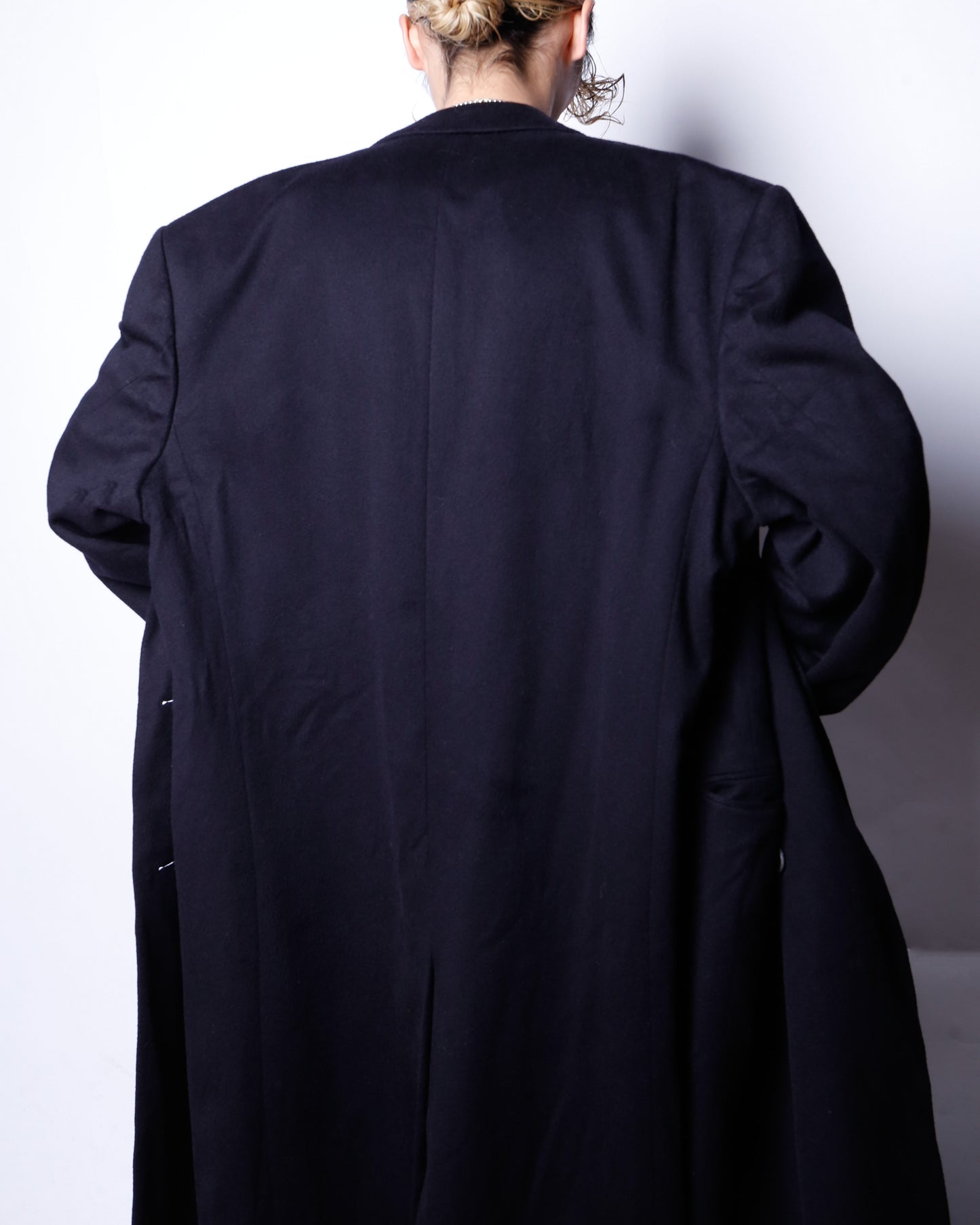 vintage double breasted wool chesterfield long coat