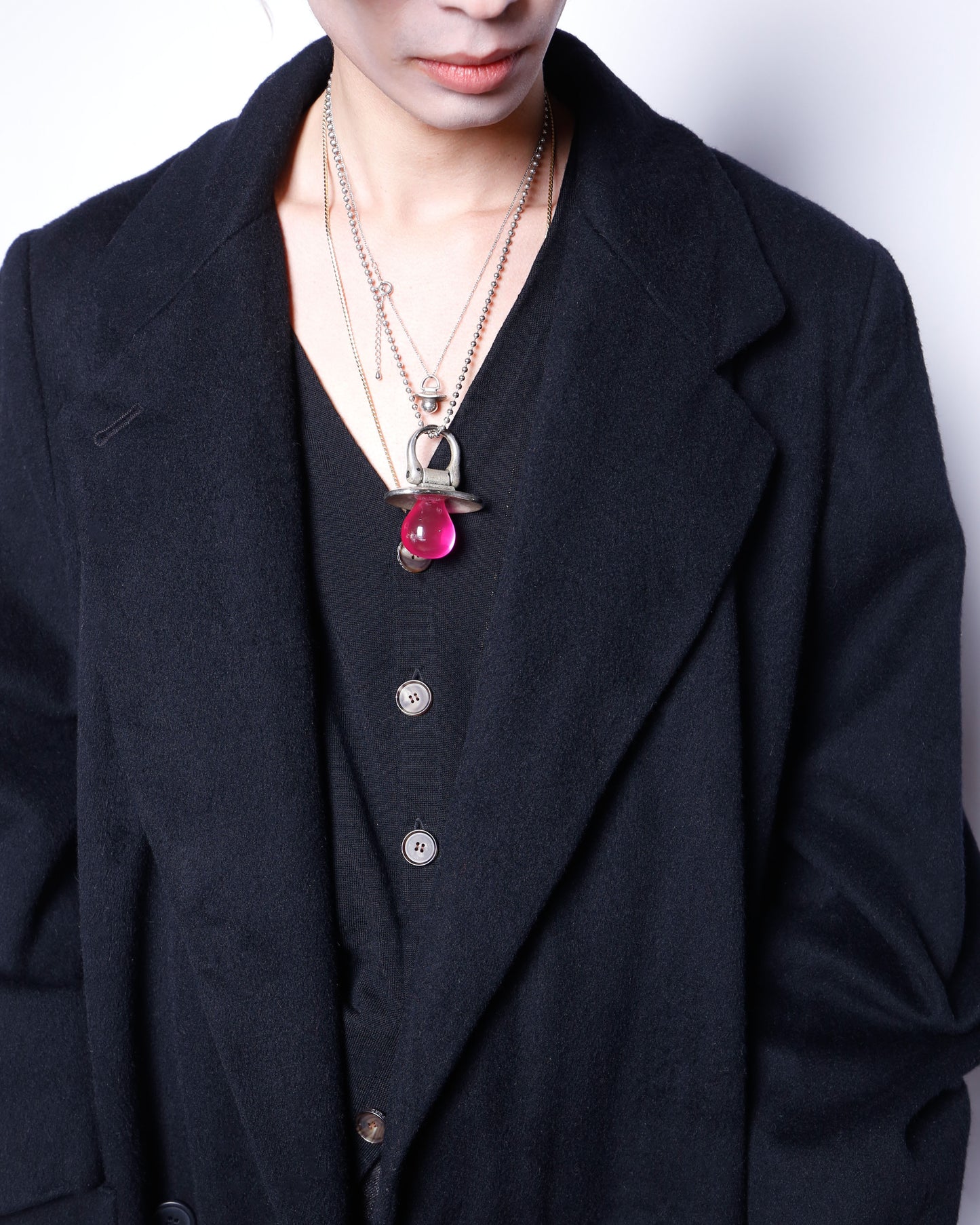 vintage 90's perry ellis double breasted chesterfield wool coat