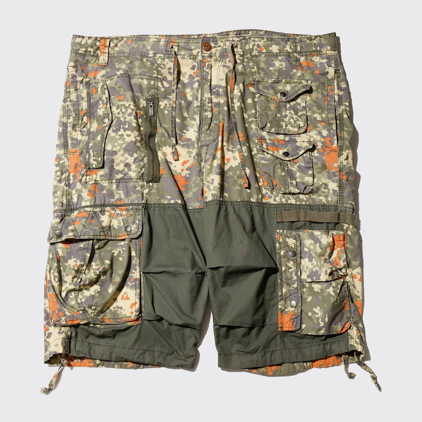 vintage sean john flecktarn camo combat cargo shorts