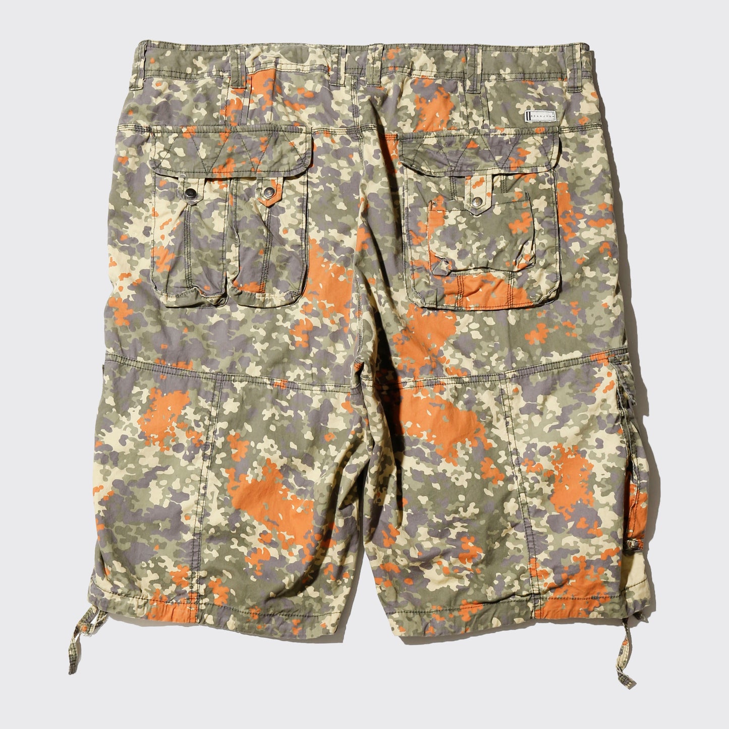 vintage sean john flecktarn camo combat cargo shorts