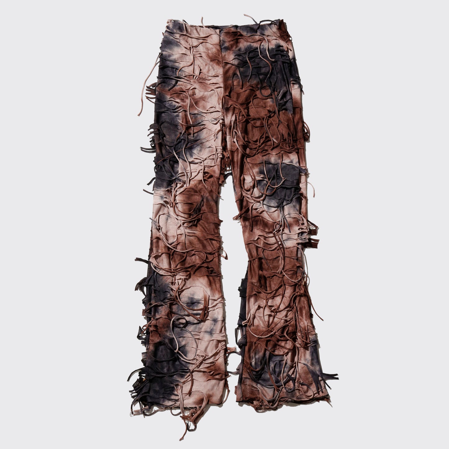 vintage acid ripped flare trousers