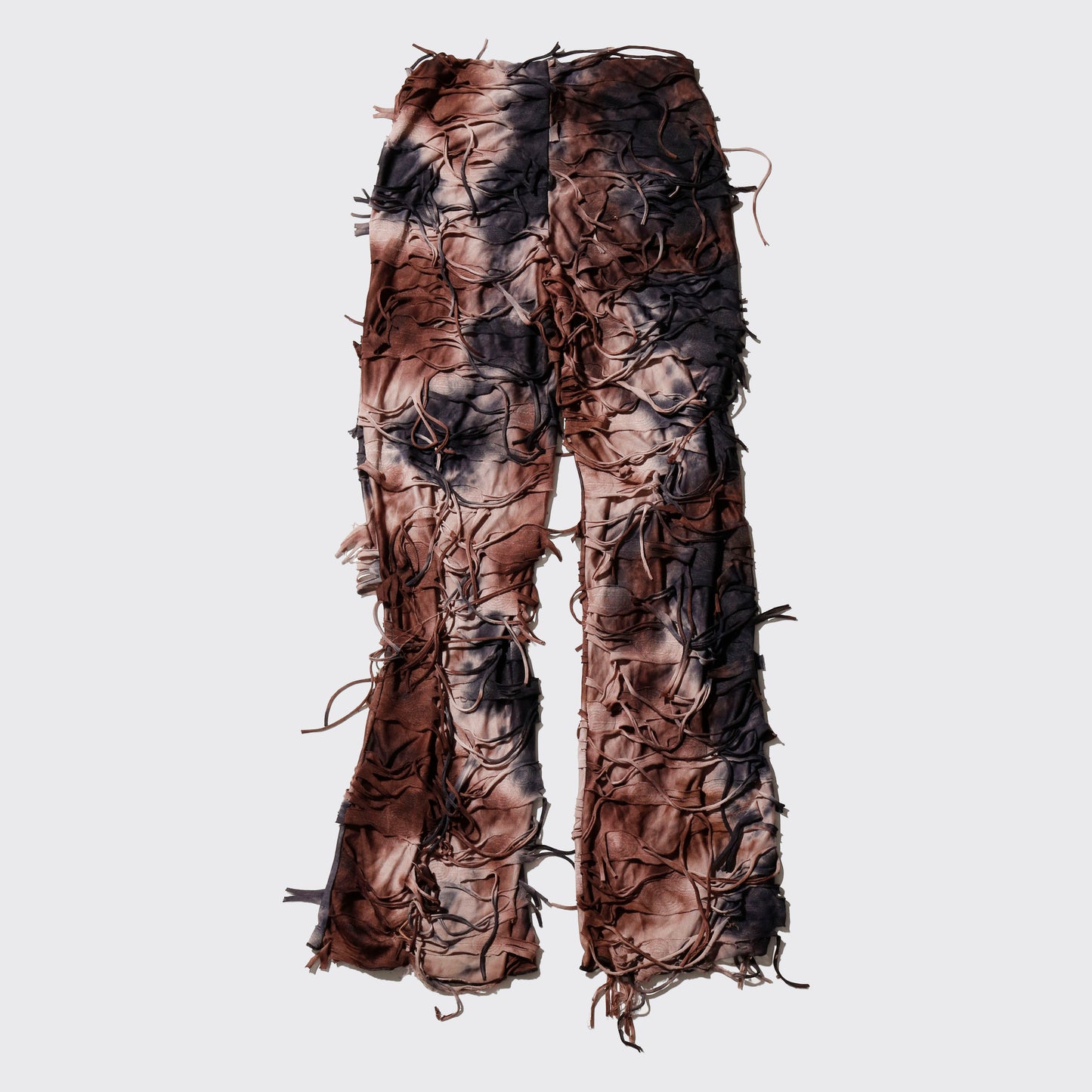 vintage acid ripped flare trousers