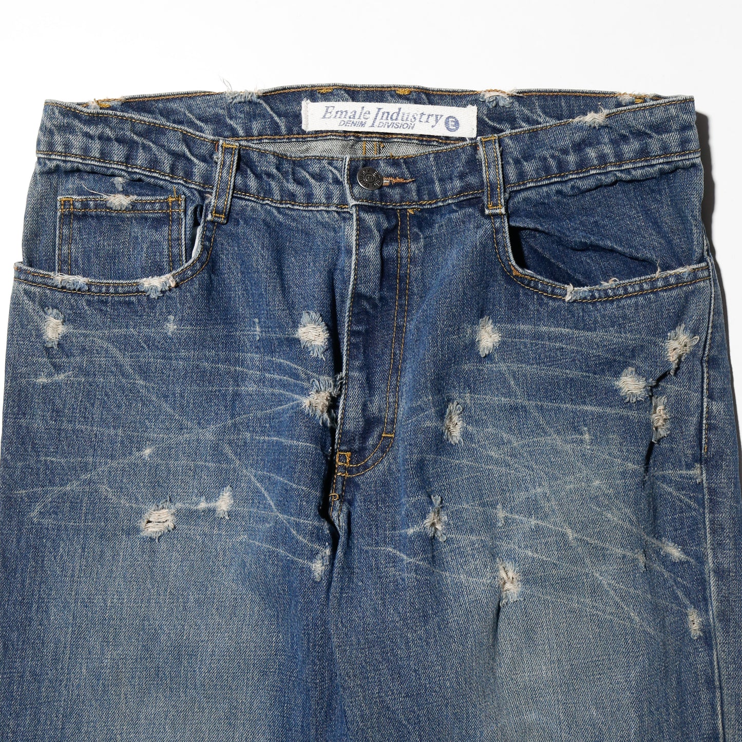 vintage low rise distressed flare jeans