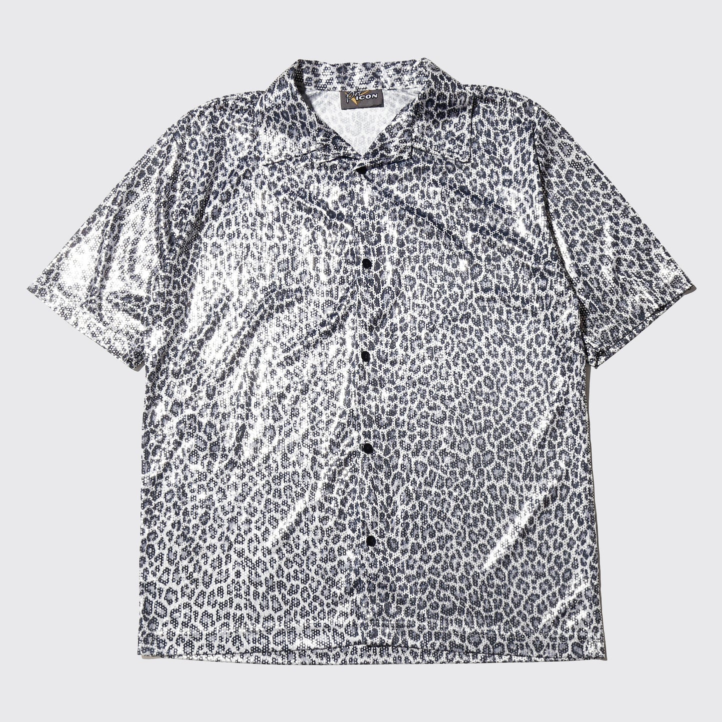 vintage 90's metalic leopard h/s shirt
