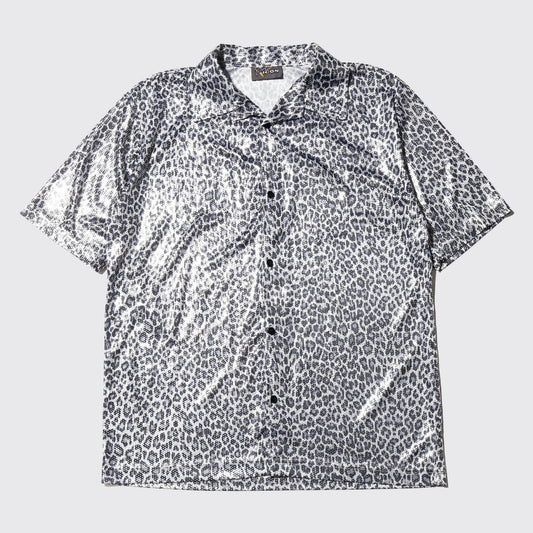 vintage 90's metalic leopard h/s shirt