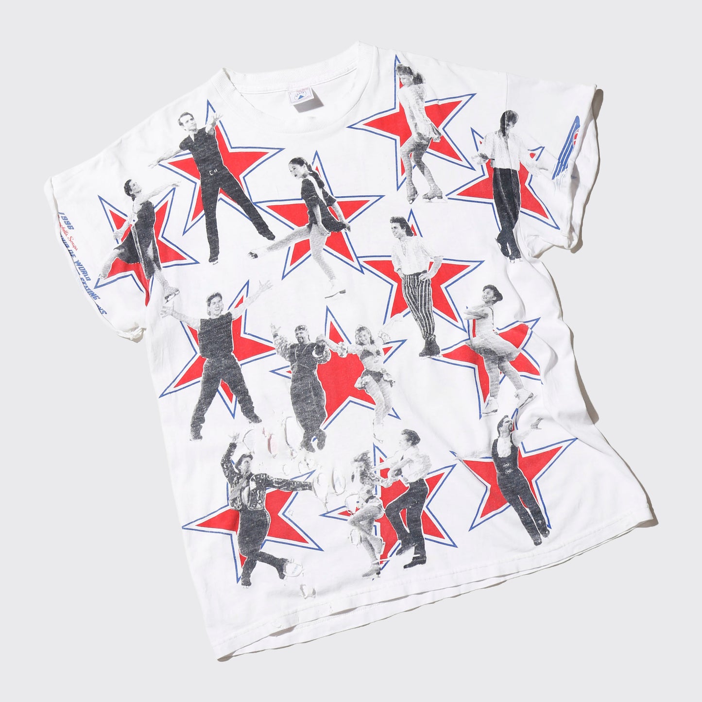 vintage 1996's  world figure skating championship broken t-shirt