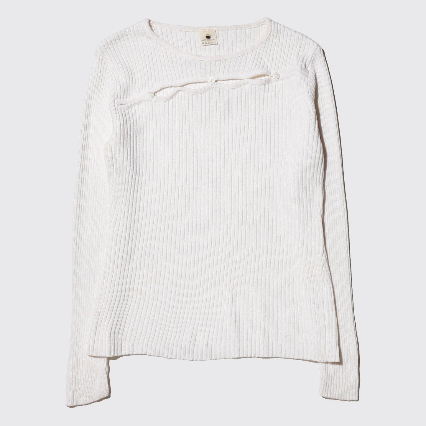 vintage decollete ribbed cut sew