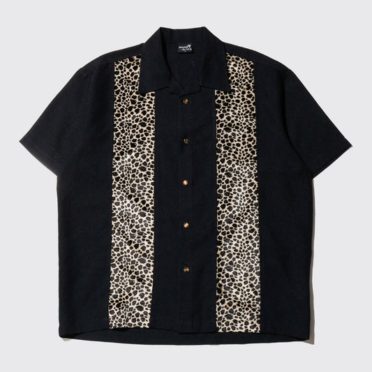 vintage leopard stripe bowling h/s shirt