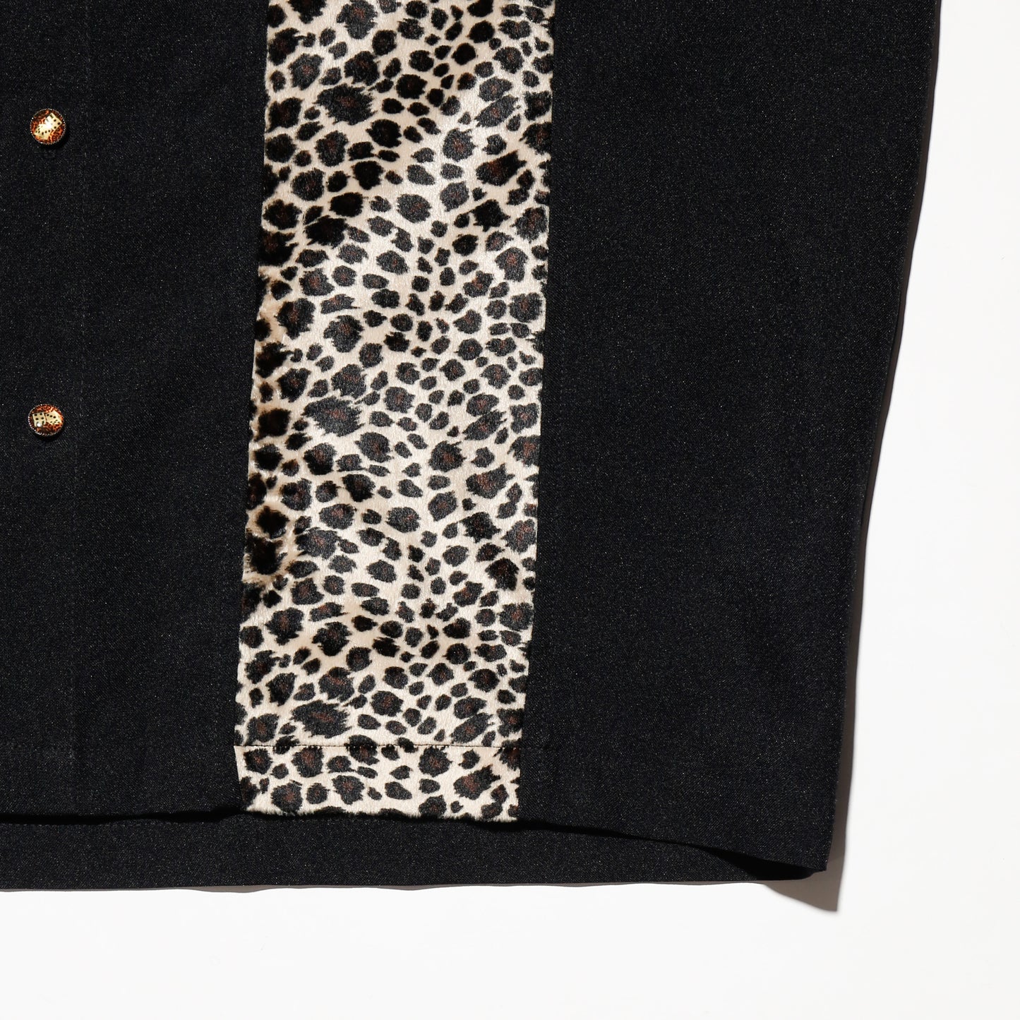 vintage leopard stripe bowling h/s shirt