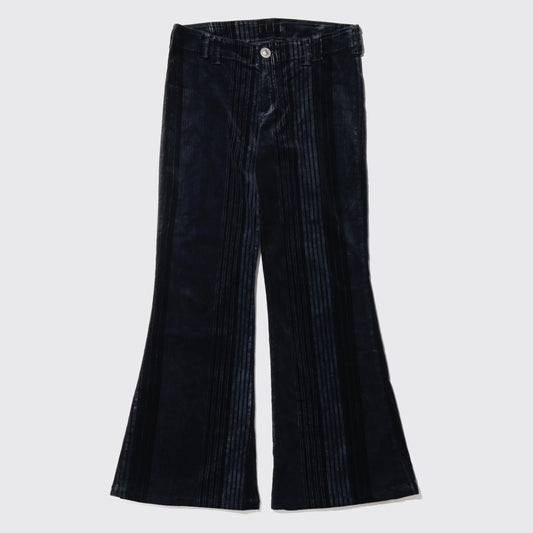 vintage low rise stripe corduroy flare trousers