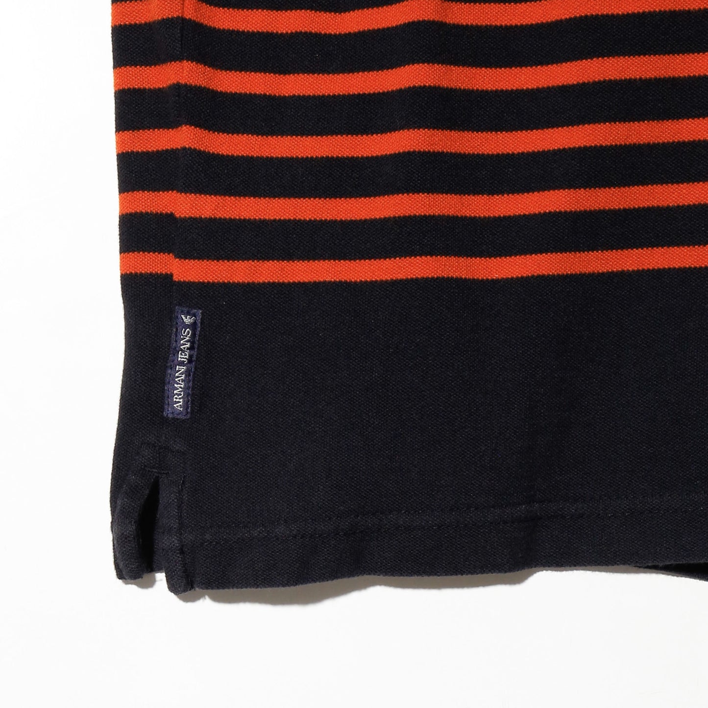 vintage armani jeans border polo h/s